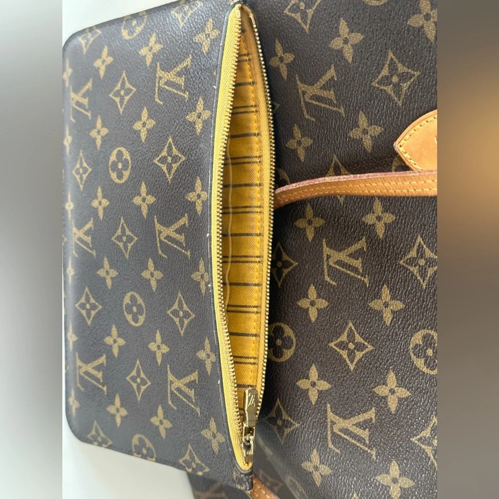 Louis Vuitton Neverfull Tote MM Brown Canvas Monogram - Picture 9 of 16